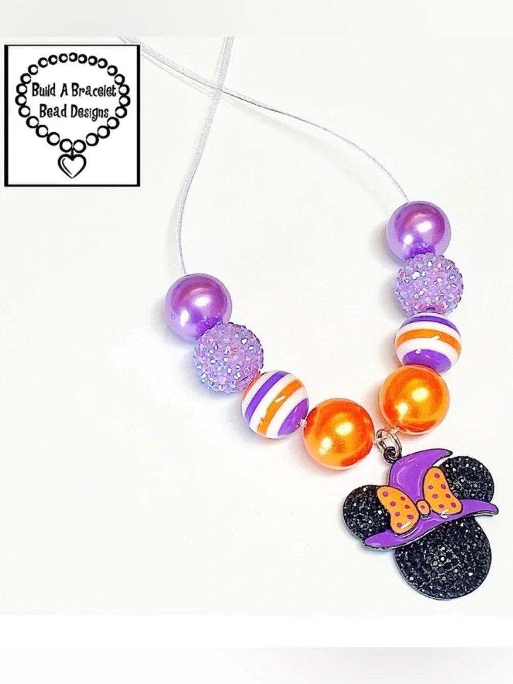 Handmade Disney Minnie Mouse Inspired Halloween Witch Necklace